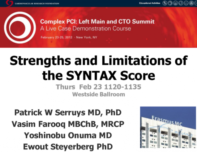 Strengths and Limitations of the Syntax Score