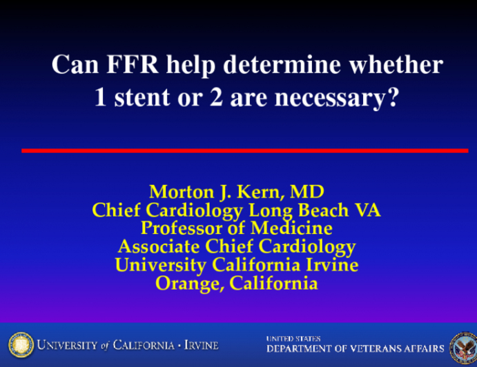 Can FFR Help Determine Whether One vs. Two Stents Are Necessary?