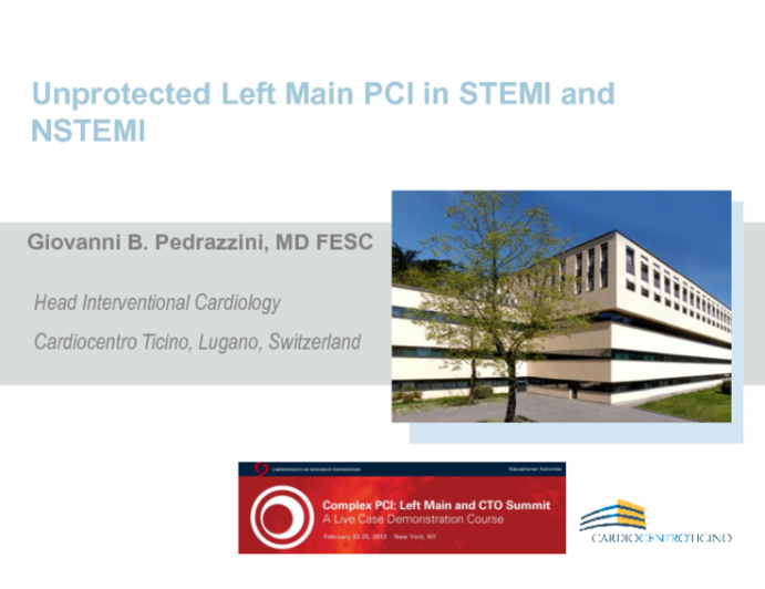 Unprotected Left Main PCI in STEMI and NSTEMI