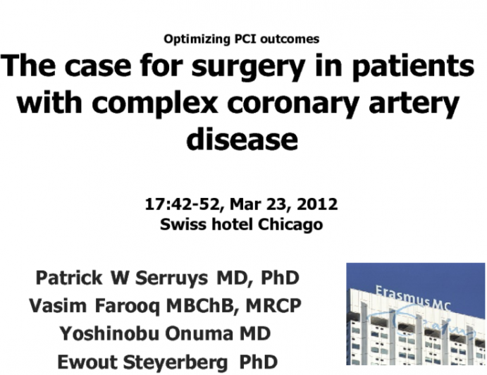 Controversy 2, Part A: The Case for Surgery in Patients with Complex Coronary Artery Disease