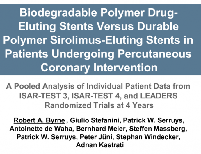 Biodegradable Polymer Drug-Eluting Stents Versus Durable Polymer Sirolimus-Eluting Stents in Patients Undergoing Percutaneous Coronary Intervention