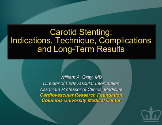 Carotid Stenting: Indications, Technique, Complications, and Long-term Results