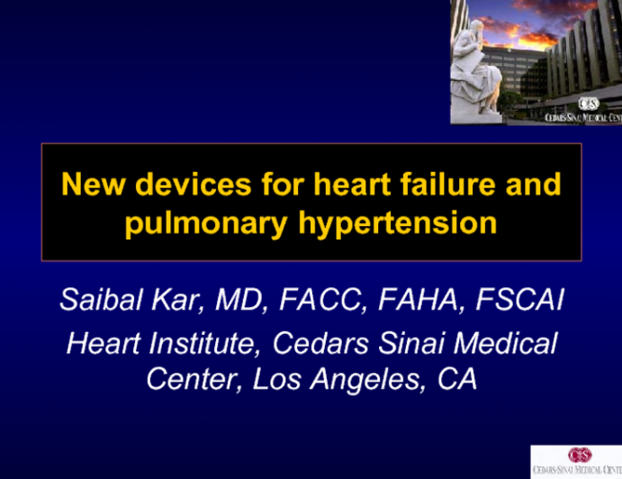 New devices for heart failure and pulmonary hypertension