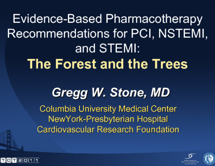 Evidence-Based Pharmacotherapy Recommendations for PCI, NSTEMI, and STEMI: