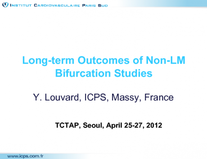 Long-term Outcomes of Non-LM Bifurcation Studies