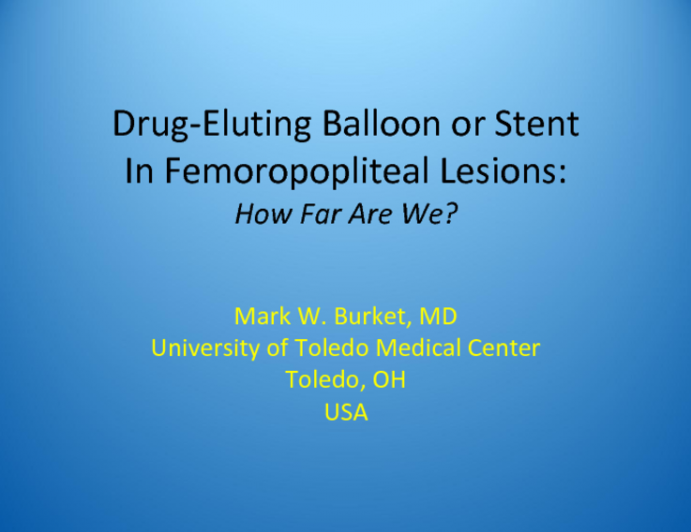 Drug-Eluting Balloon or Stent In Femoropopliteal Lesions: How Far Are We?