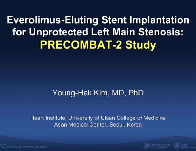 Everolimus-Eluting Stent Implantation for Unprotected Left Main Stenosis: