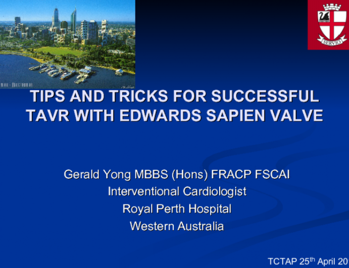 Tips and Tricks for Successful TAVR