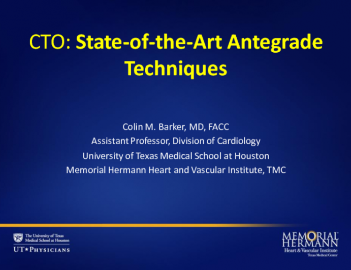 CTO: State-of-the-Art Antegrade Technique