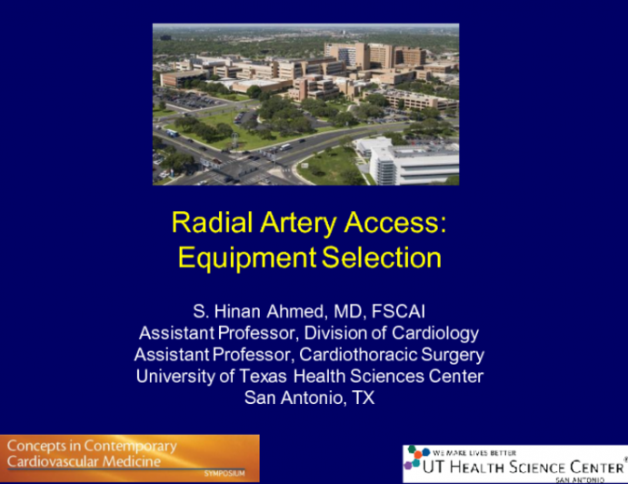 Radial Artery Access: Equipment Selection