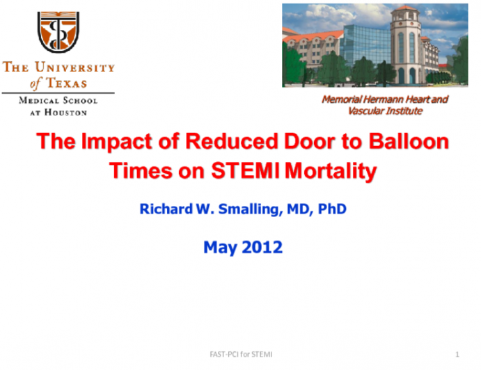 The Impact of Reduced Door to Balloon Times on STEMI Mortality