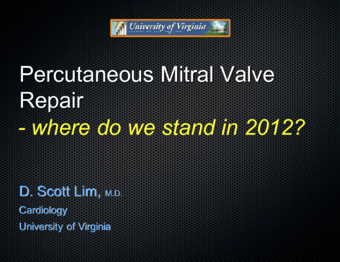 Percutaneous Mitral Valve Repair: Where Do We Stand in 2012?