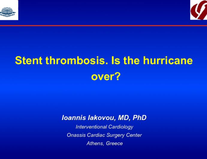 Stent Thrombosis: Is the Hurricane Over?