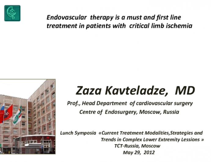 Endovascular  therapy is a must and first line treatment in patients with critical limb ischemia