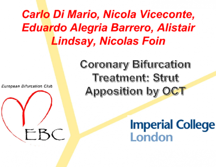 Coronary Bifurcation Treatment: Strut Apposition by OCT