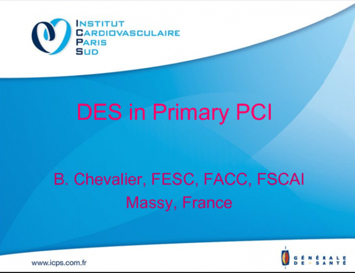 DES in Primary PCI