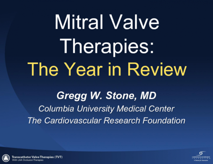 Mitral Valve Therapies: The Year in Review