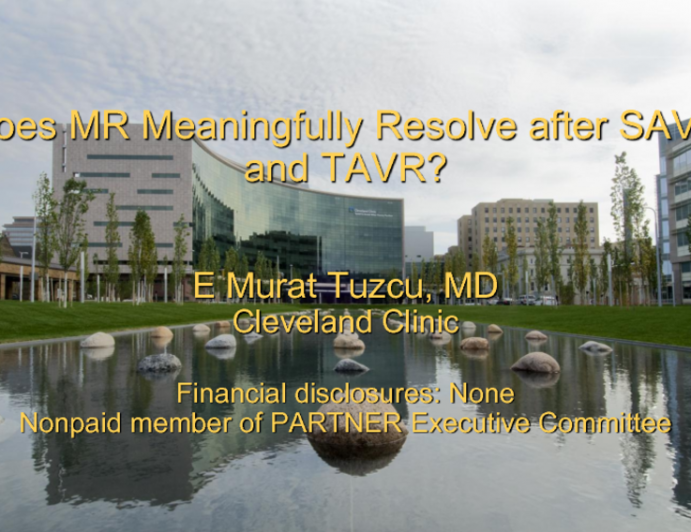 Does MR Meaningfully Resolve After SAVR and TAVR? Insights from PARTNER