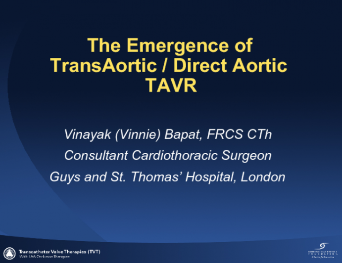 The Emergence of Direct Aortic TAVR