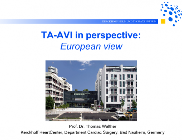 TAVI: EU Perspective