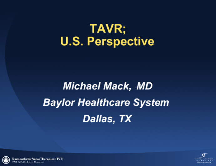 TAVI: US Perspective