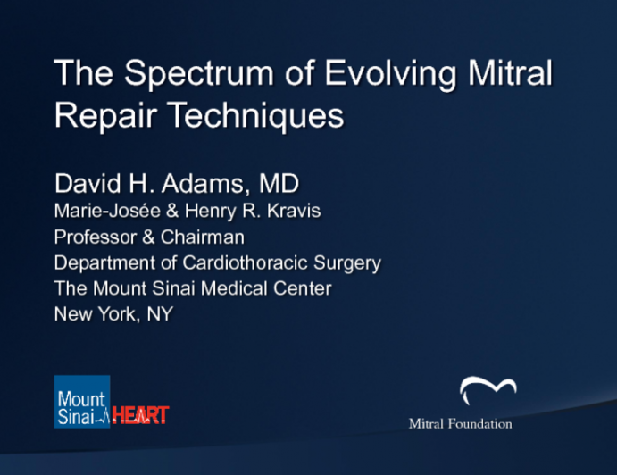 The Spectrum of Evolving Mitral Repair Techniques