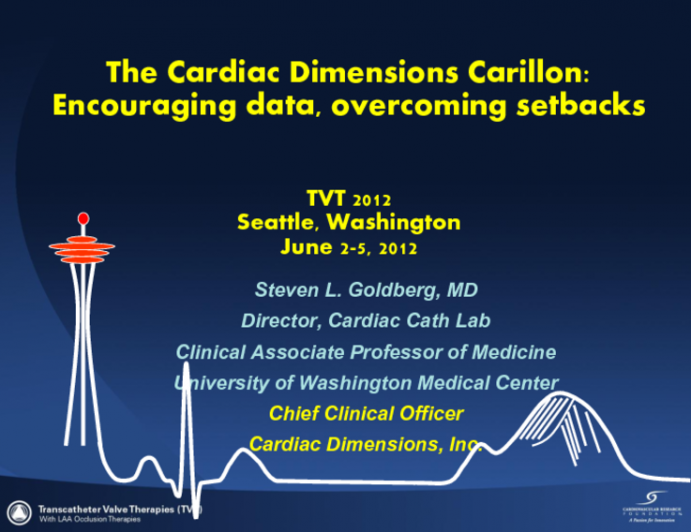 The Cardiac Dimensions Carillon: Encouraging Data and Overcoming Setbacks
