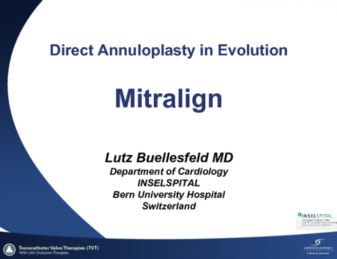 Direct Annuloplasty in Evolution 1: Mitralign