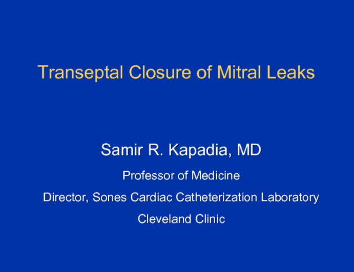 Transseptal Closure of Mitral Leaks (Including Case Presentations)