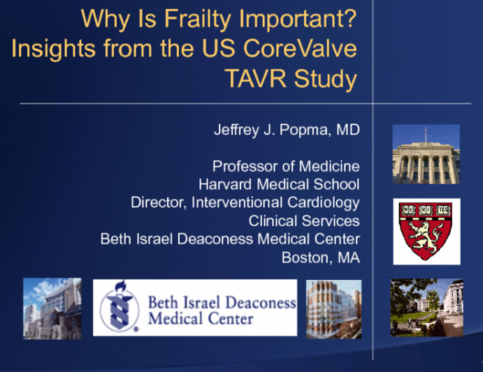 Why Is Frailty Important? Insights from the US CoreValve TAVR Study