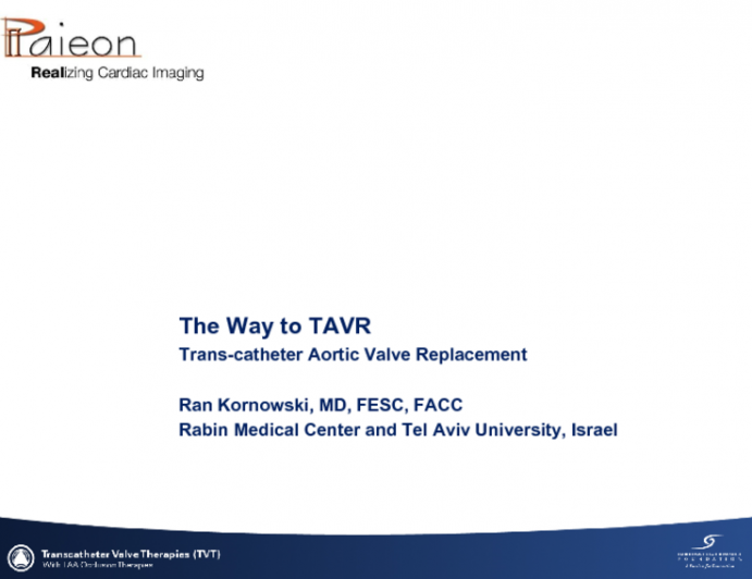 Use of Paieon Imaging During TAVR Procedures