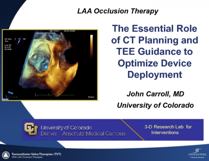 The Essential Role of CT Planning and TEE Guidance to Optimize Device Deployment