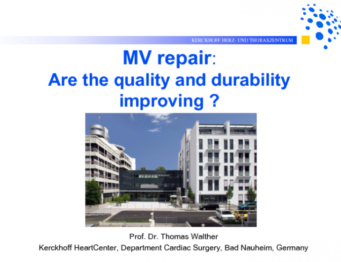 Are the Quality and Durability of MV Repairs Improving?