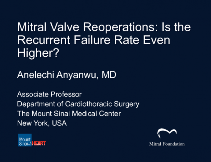 Mitral Valve Surgical Rerepair: Is the Recurrent Failure Rate Even Higher?