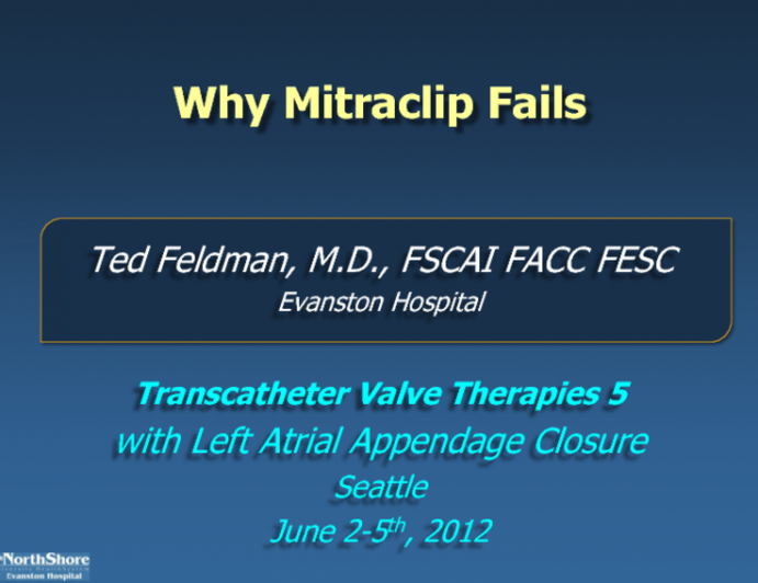 Frequency and Reasons for Acute Procedural MitraClip Failure