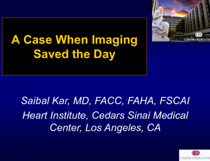 Case Study 2: A Case When Imaging Saved the Day!