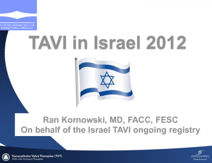 Israeli Perspectives on Defining the High-Risk Patient Suitable for TAVR