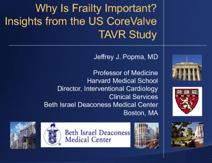 Why Is Frailty Important? Insights from the US CoreValve TAVR Study(2)
