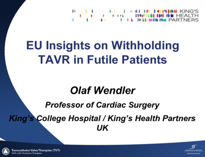 EU Insights on Withholding TAVR in Futile Patients(2)