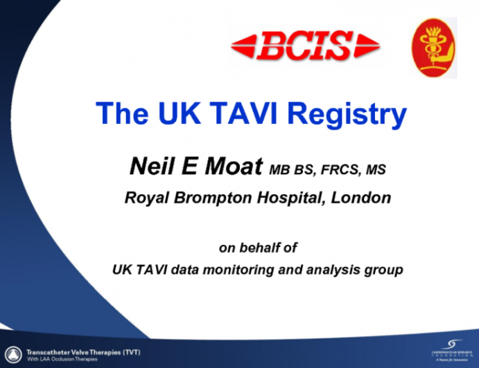 The UK TAVR Registry