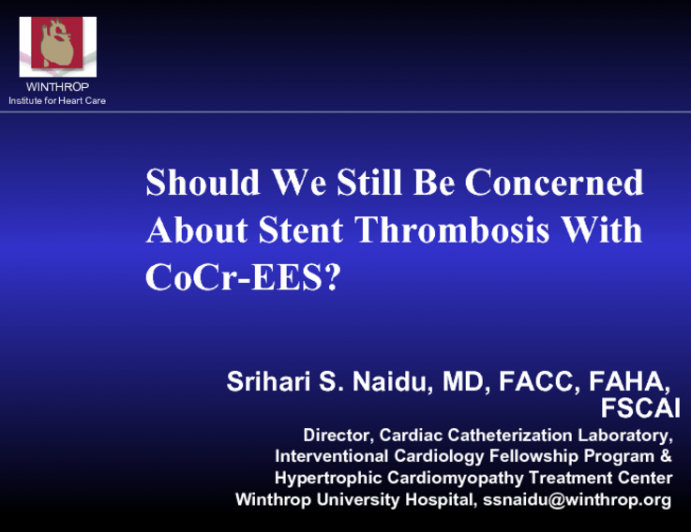 Should We Still Be Concerned About Stent Thrombosis With CoCr-EES?