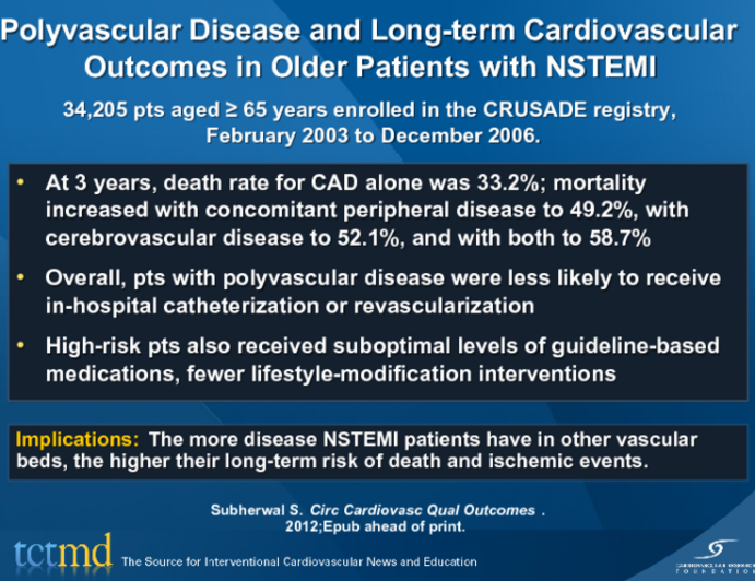 Polyvascular Disease and Long-term Cardiovascular Outcomes in Older Patients with NSTEMI