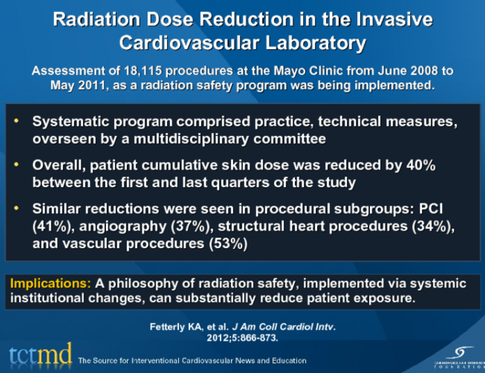 Radiation Dose Reduction in the Invasive Cardiovascular Laboratory