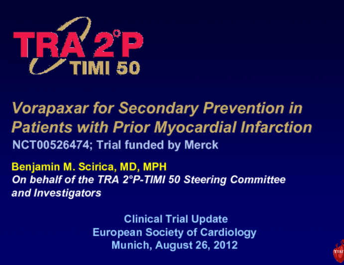 Vorapaxar for Secondary Prevention in Patients with Prior Myocardial Infarction