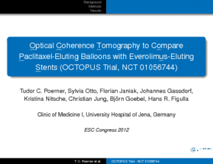 Optical Coherence Tomography to Compare Paclitaxel-Eluting Balloons with Everolimus-Eluting Stents