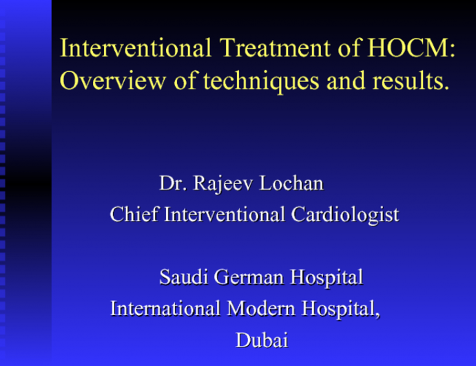 Interventional Treatment of HOCM: Overview of Techniques and Results