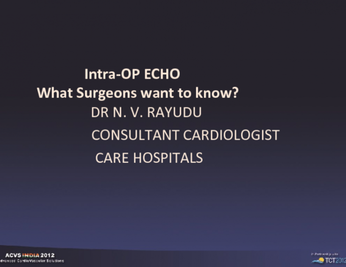 Intra-OP ECHO: What Surgeons Want to Know?