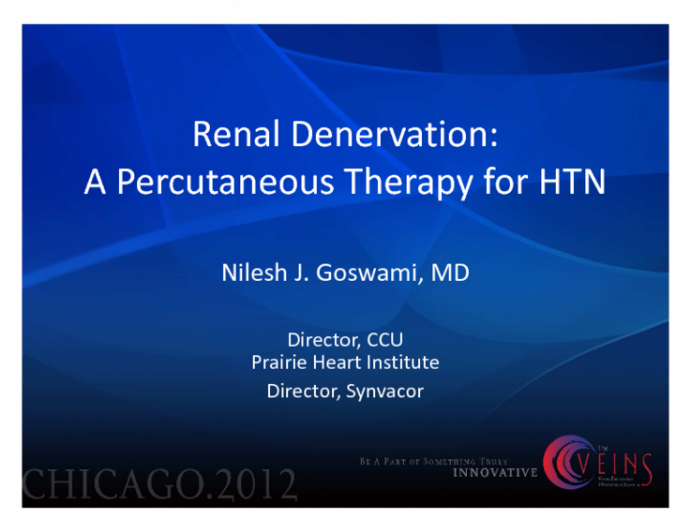 Renal Denervation: A Percutaneous Therapy for HTN