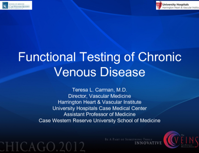 Functional Testing of Chronic Venous Disease