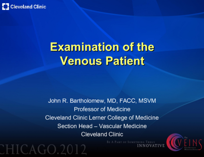 Examination of the Venous Patient